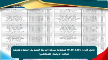 «حجز آمن» 10.40.2.195 منظومة شركة البريقة لتسويق النفط وطريقة طباعة الإيصال للمواطنين